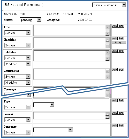 Blank workform