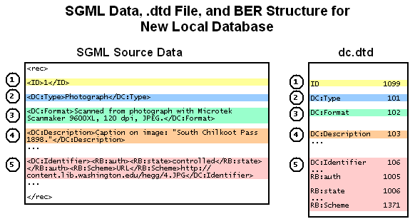 SGML Source Data and .dtd File for New Local Database