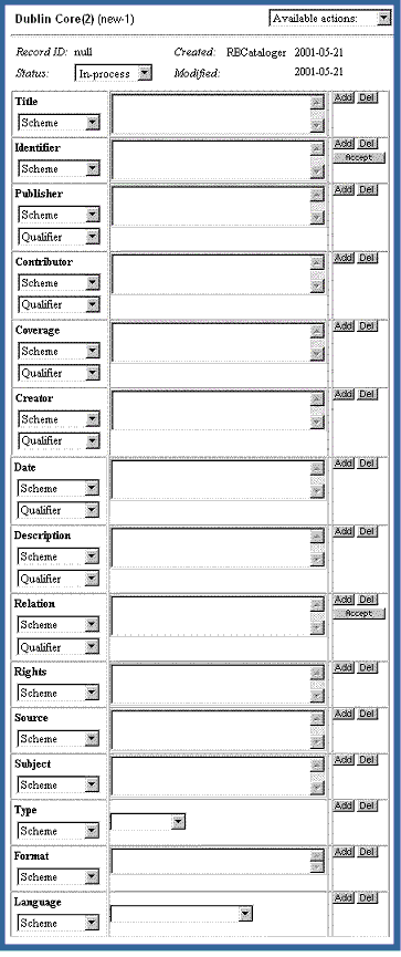 Dublin Core(2) workform